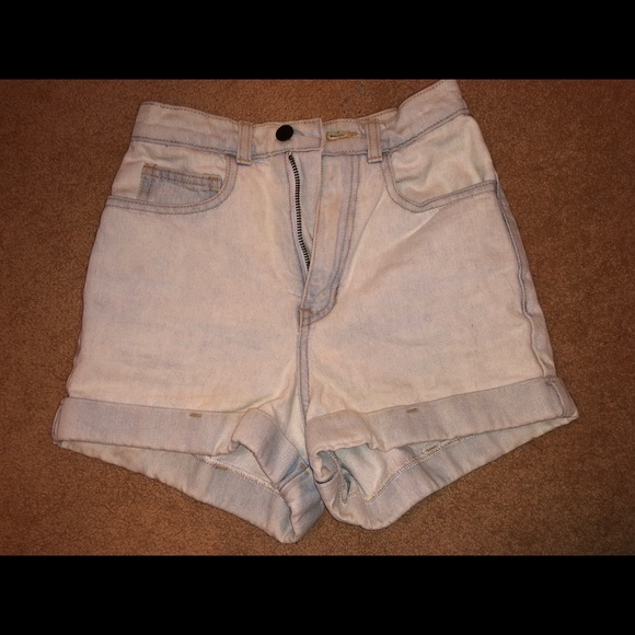American apparel high waisted jean shorts - Picture 1 of 1